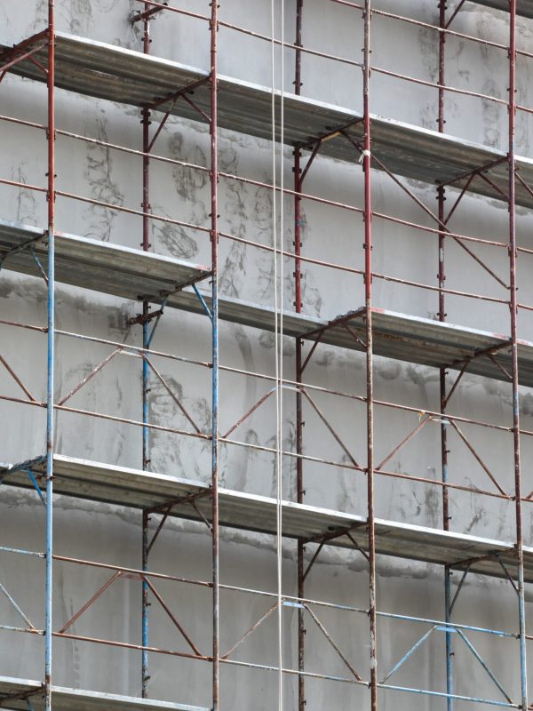 A beautiful shot of metal steel bars in the building